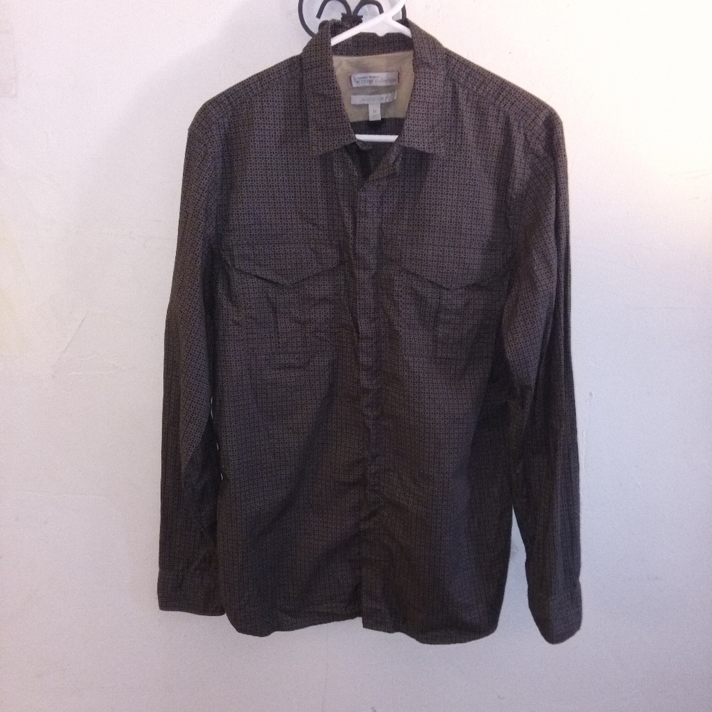 Banana Republic Heritage Collection Men's Tailored Slim Fit Dress Shirt Brown M
